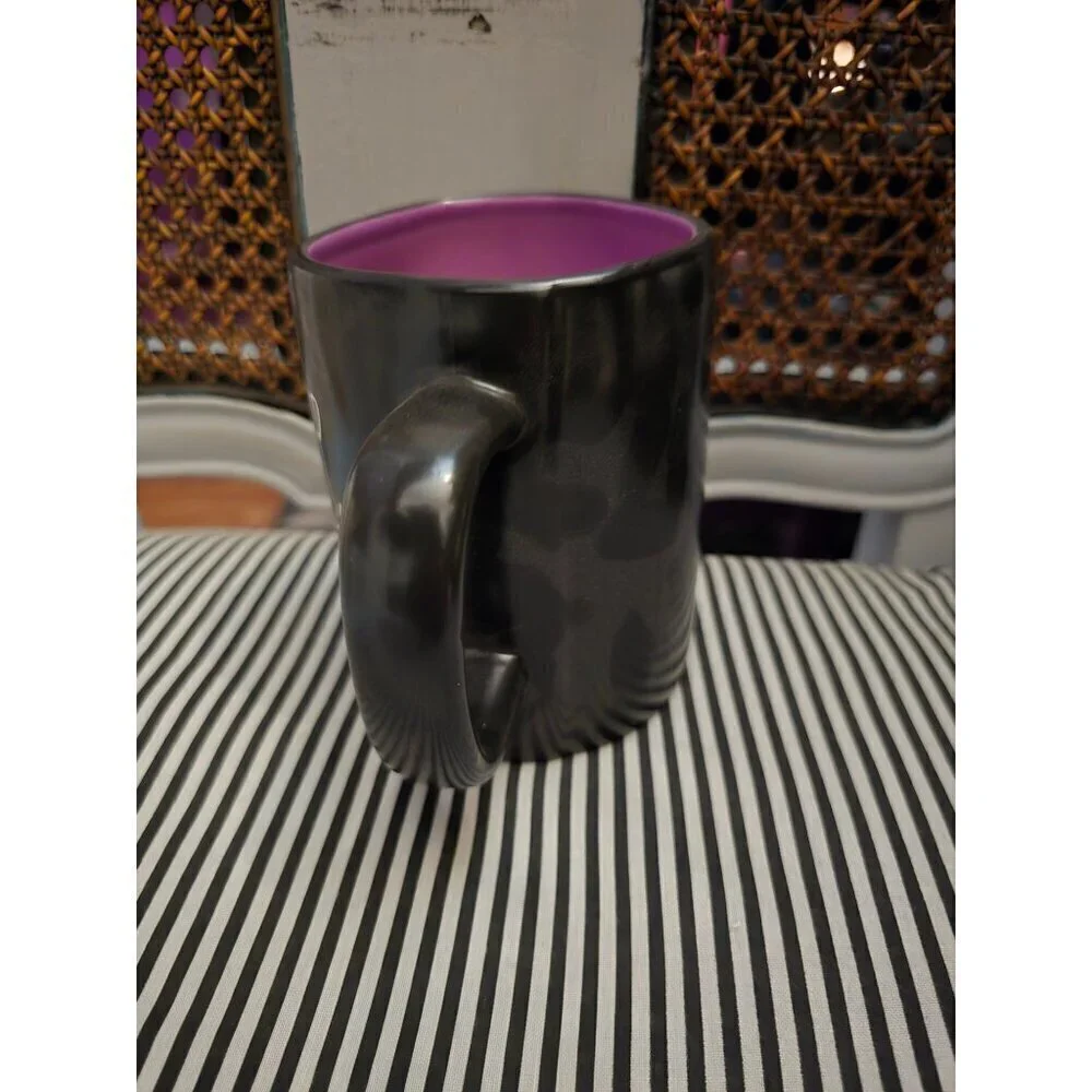 NWT Rae Dunn Halloween Drink Up Witches Coffee Mug Purple Interior